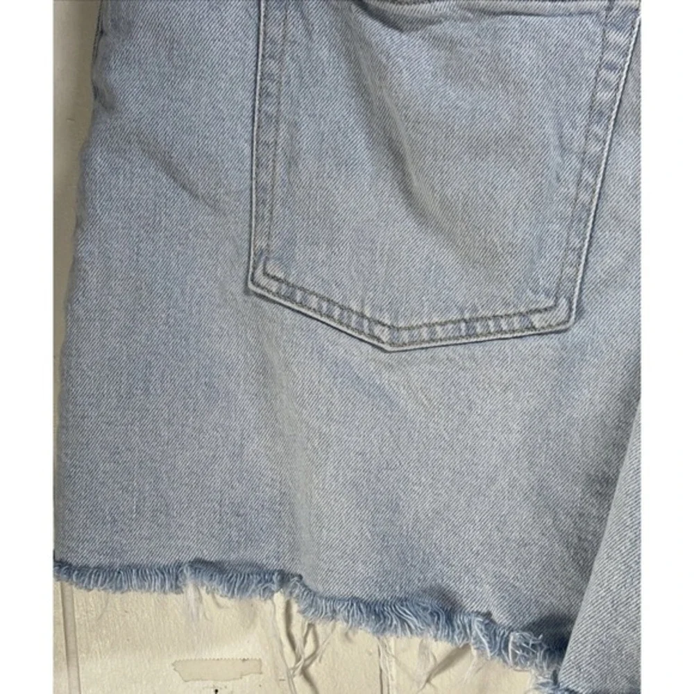 Vintage Y2K Lauren Ralph Lauren‎ black label Jean Shorts 14 raw hem light wash
